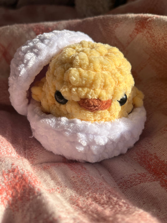 Crochet Baby Chick with Removable Shell